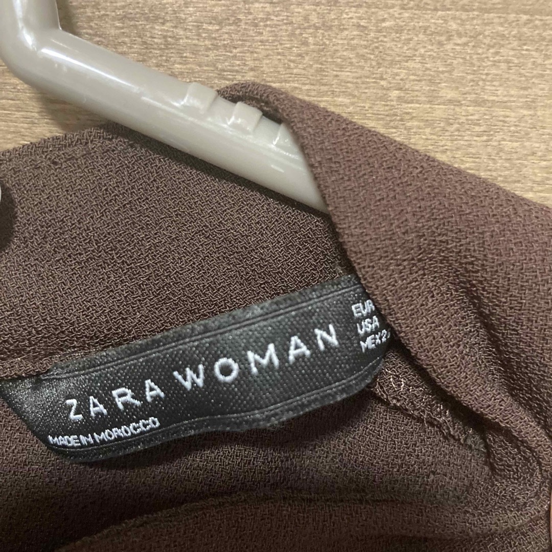 ZARA(ザラ)のzara ブラウン シンプル ブラウス シャツ トップス ZARA ザラ レディースのトップス(シャツ/ブラウス(長袖/七分))の商品写真