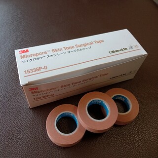 3Mマイクロポアスキントーンサージカルテープ3巻(テープ/マスキングテープ)