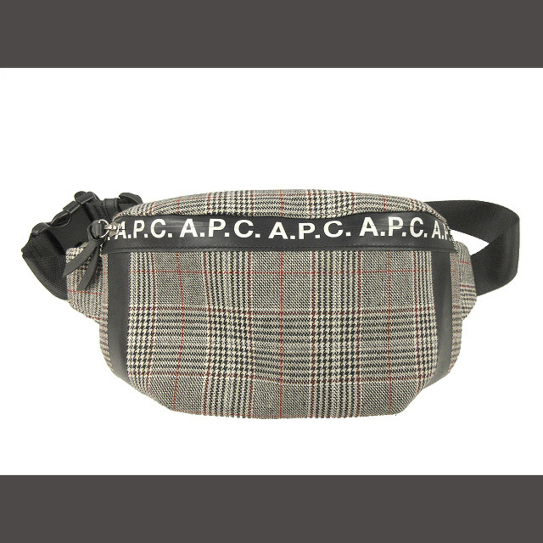 アーペーセー A.P.C. ウエストバッグ チェック ツイード グレー BAG | フリマアプリ ラクマ