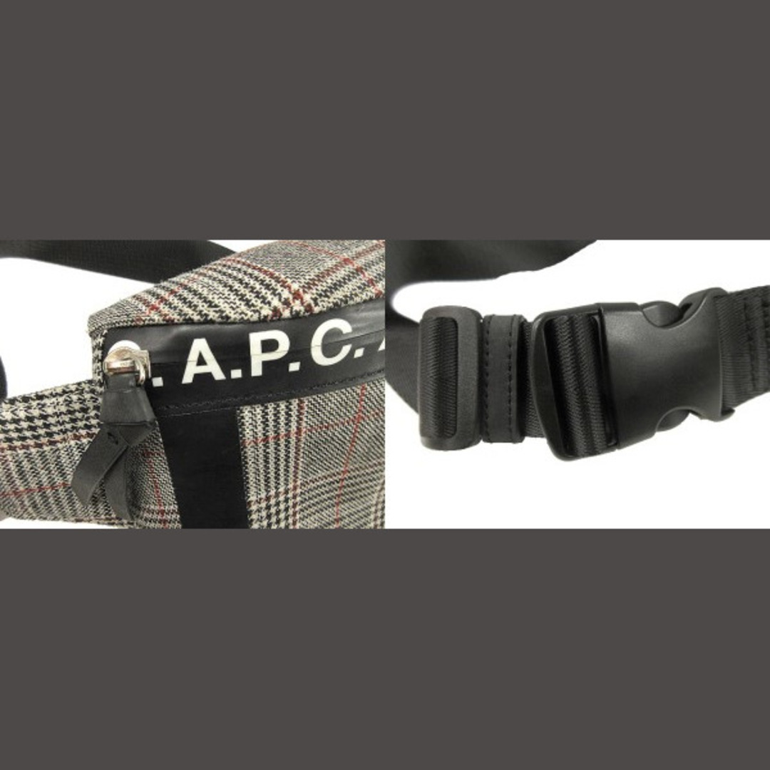 A.P.C(アーペーセー)のアーペーセー A.P.C. ウエストバッグ チェック ツイード グレー BAG メンズのバッグ(ウエストポーチ)の商品写真