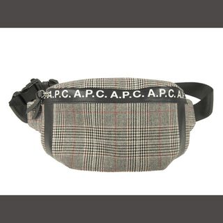 アーペーセー(A.P.C)のアーペーセー A.P.C. ウエストバッグ チェック ツイード グレー BAG(ウエストポーチ)