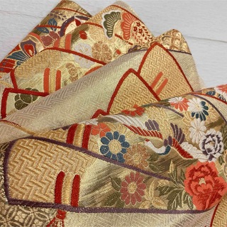 袋帯 着物 正絹 豪華 帯 和装 和服 礼装 kimono 金 ゴールド(帯)