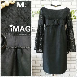 M：パーティーワンピース／イマージュ★超美品★ブラック