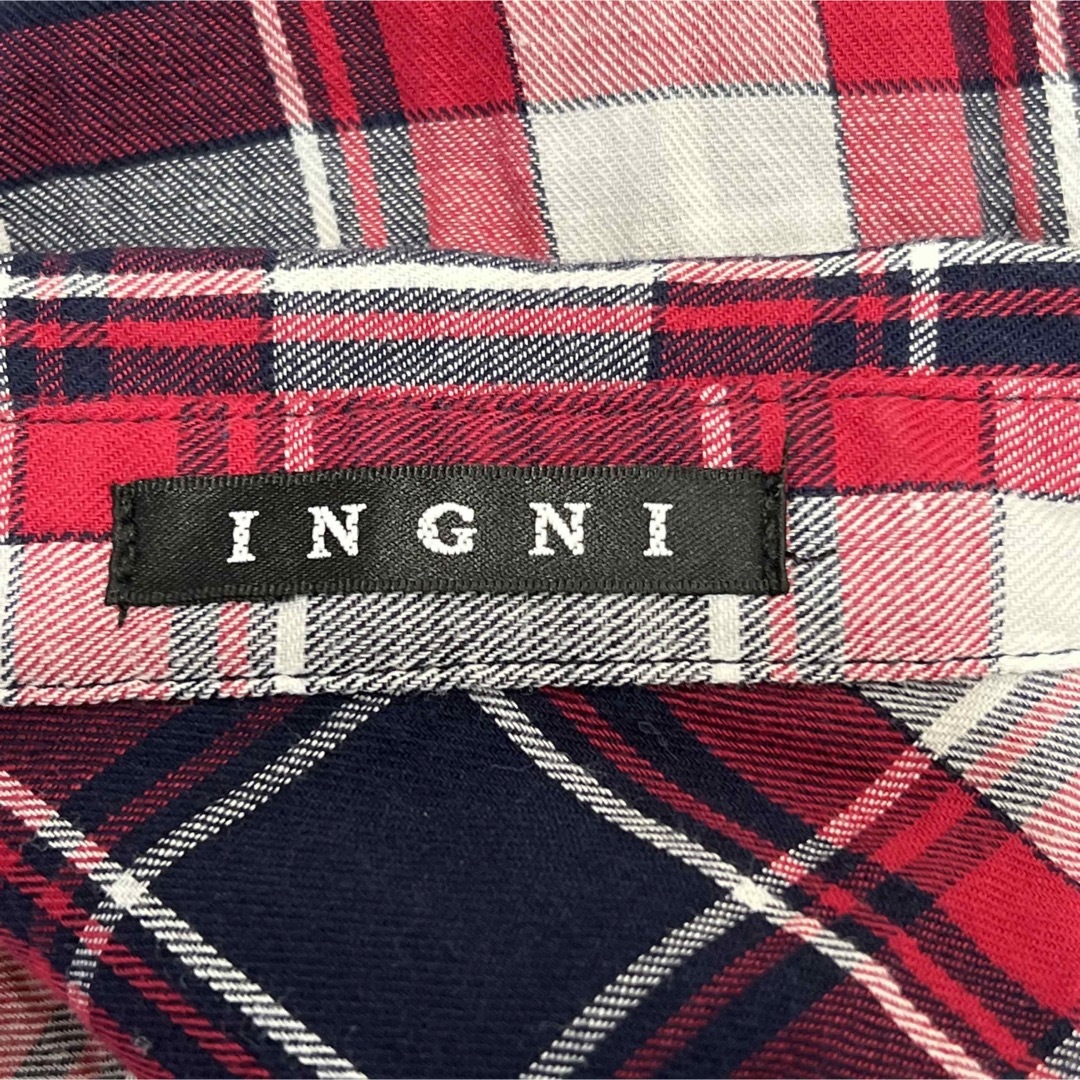 INGNI(イング)の【美品】INGNI　チェックシャツ　長袖　トップス　レディース　Mサイズ レディースのトップス(シャツ/ブラウス(長袖/七分))の商品写真