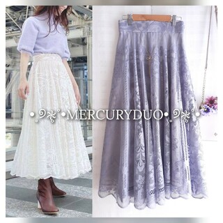MERCURYDUO - 美品 MERCURYDUO コードレース刺繍スカート ワンピース ...