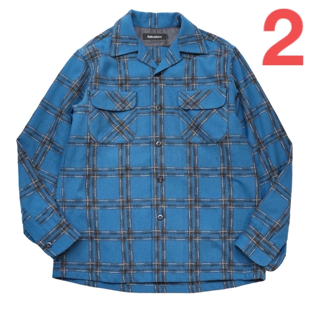 TENDERLOIN(テンダーロイン)のsubculture/WOOL CHECK SHIRT/BLUE/サイズ2 メンズのトップス(シャツ)の商品写真