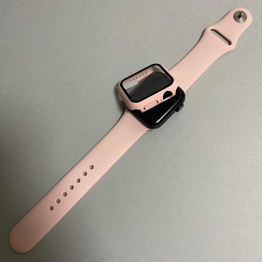 Apple Watch(アップルウォッチ)のAppleWatch 7 アップルウォッチ バンド S/M 45mm 薄ピンク メンズの時計(ラバーベルト)の商品写真