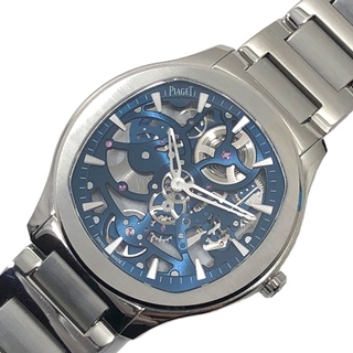 ピアジェ(PIAGET)の　ピアジェ PIAGET ポロスケルトン 30A45004 ブルー SS メンズ 腕時計(その他)