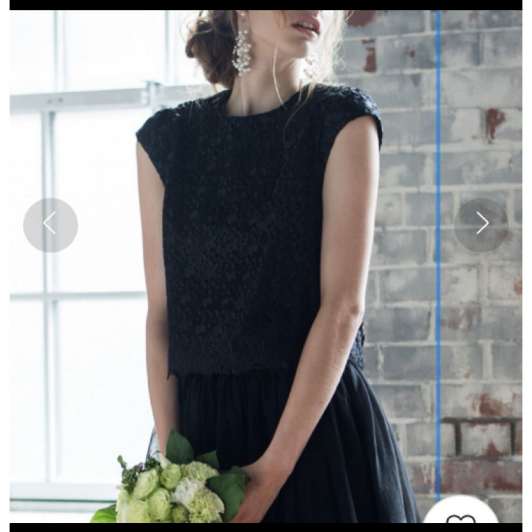 GIRL(ガール)のgirl チュール刺繍ブラウス&オーガンジーボリュームスカートのセットアップ　 レディースのフォーマル/ドレス(ロングドレス)の商品写真