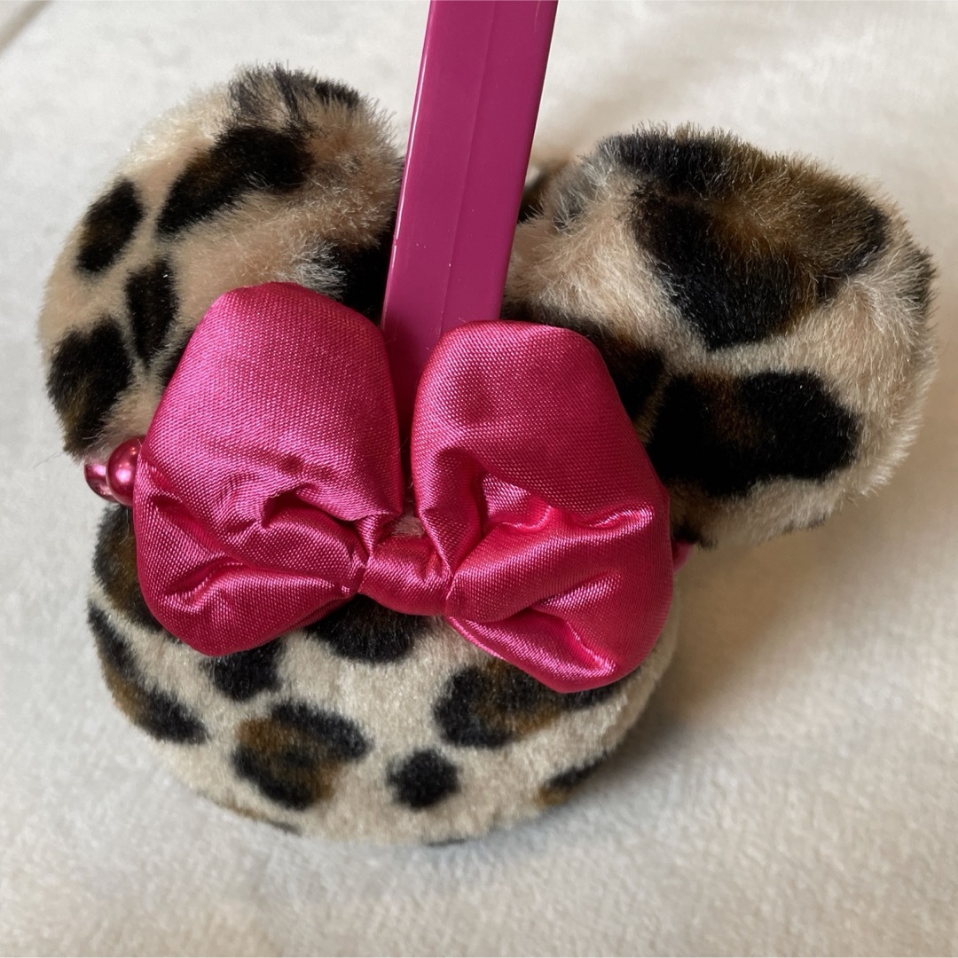 イヤーマフ 速かっ ヒョウ柄 ミニーちゃん ディズニー イヤーマフ 速かっ ヒョウ柄 ミニーちゃん ディズニー