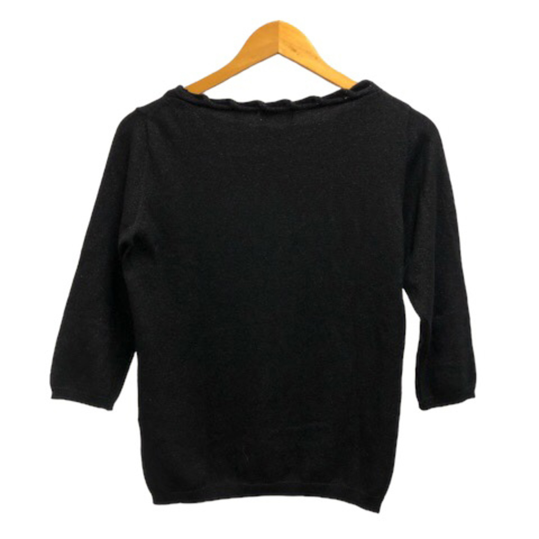a.v.v(アーヴェヴェ)のアー・ヴェ･ヴェ ミッシェルクラン ニット セーター 七分袖 42 ブラック  レディースのトップス(ニット/セーター)の商品写真