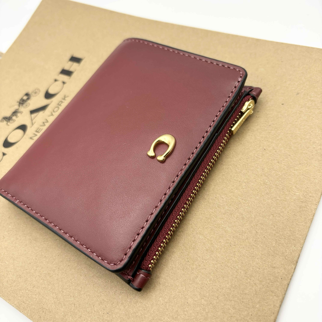 【COACH☆新品】バイフォールド スナップ ウォレット！折り財布！レッド！