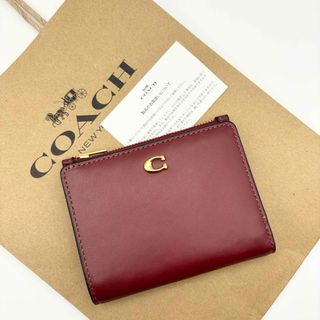 コーチ(COACH)の【COACH☆新品】バイフォールド スナップ ウォレット！折り財布！レッド！(財布)