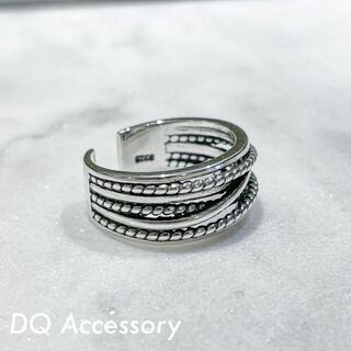 Silver925 オープンリング 銀　メンズ　シルバー　指輪 R-029(リング(指輪))
