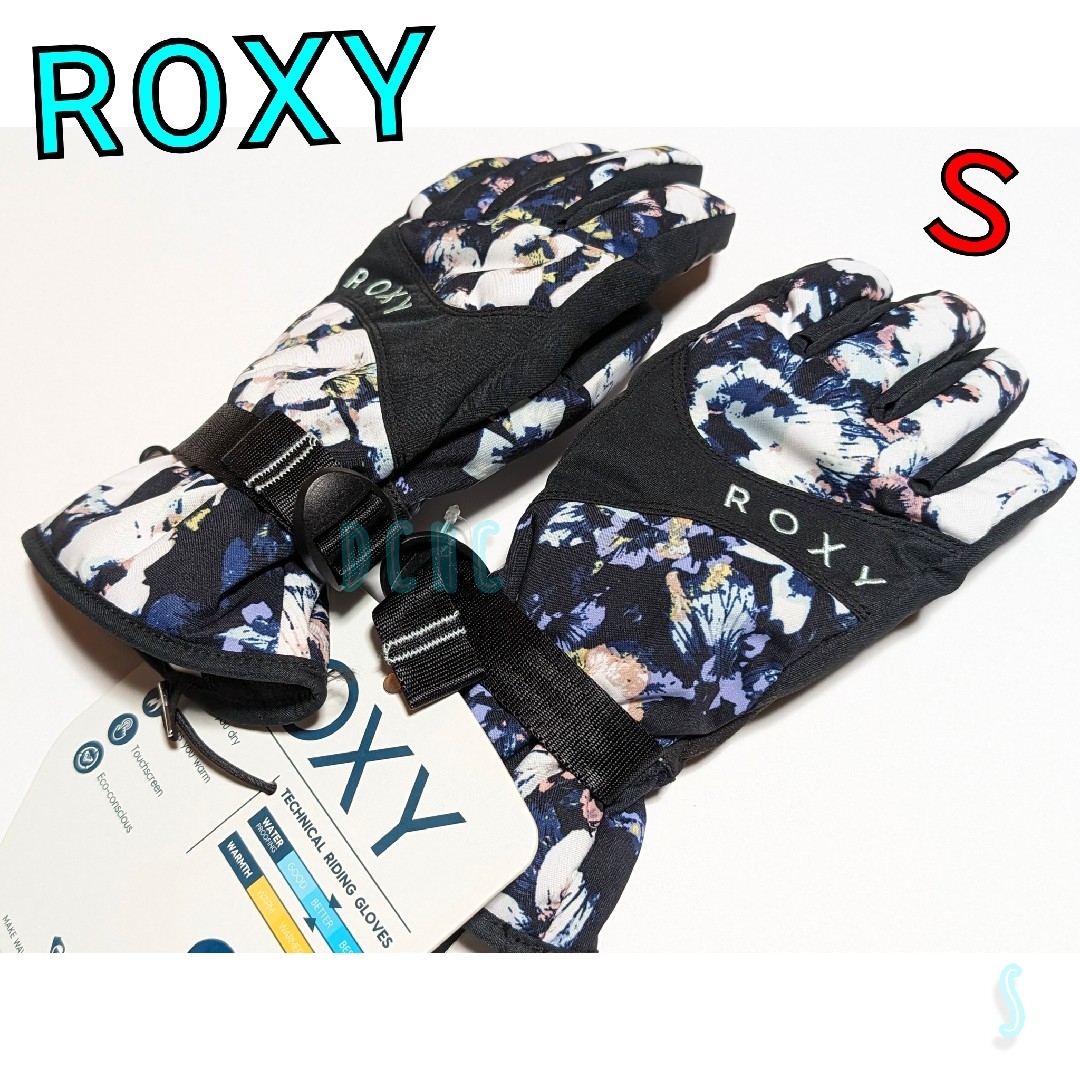 Roxy(ロキシー)の新品 【Ｓ】【ブラック】ロキシー グローブ スノーボード 雪山 ウェア スポーツ/アウトドアのスノーボード(ウエア/装備)の商品写真