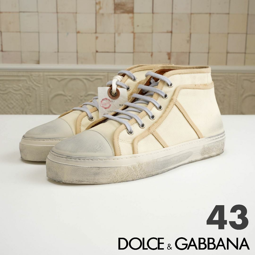 DOLCE&GABBANA(ドルチェアンドガッバーナ)の新品 Dolce & Gabbana ビンテージ ミッドトップスニーカー メンズの靴/シューズ(スニーカー)の商品写真