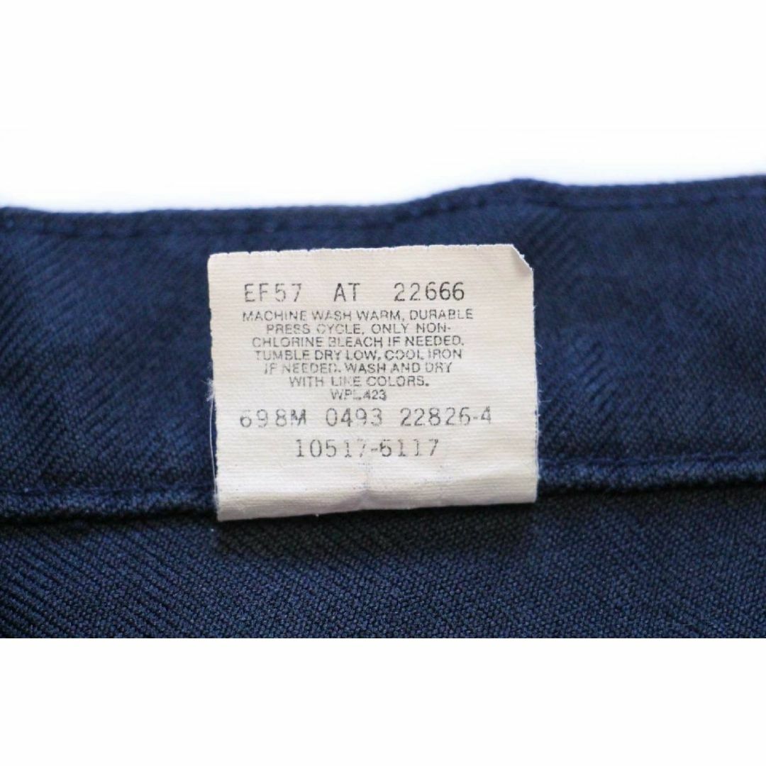 Levi's(リーバイス)の90s USA製 Levi'sリーバイス 517 ポリエステルパンツ 紺 w36 L32★80 スタプレ ブーツカット フレア オールド カントリー ネイビー メンズのパンツ(スラックス)の商品写真