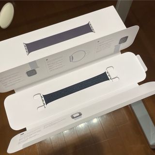 アップルウォッチ(Apple Watch)の【美品】Apple純正 ブレイデッドソロループ ミッドナイト 41mm サイズ6(ラバーベルト)