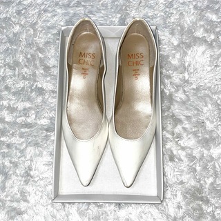 パンプス ローヒール 靴 レディース 白 ホワイト(ハイヒール/パンプス)