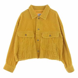 ダブレット Doublet ジャケット 18AW 18AW10BL69 CUT OFF OVERSIZED CORDUROY JACKET カットオフ オーバーサイズ コーデュロイ ジャケット イエロー系 M【中古】(その他)