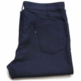 リーバイス(Levi's)の80s USA製 Levi'sリーバイス 517 ポリエステルパンツ 紺 w36 L32★79 スタプレ ブーツカット フレア ビンテージ カントリー ネイビー(スラックス)