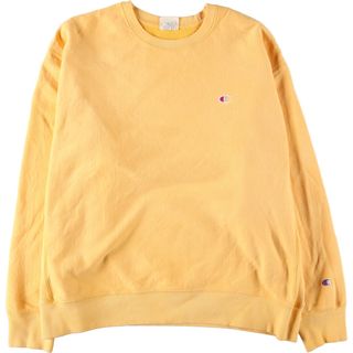 チャンピオン(Champion)の古着 ビックサイズ チャンピオン Champion リバースウィーブ 復刻 単色タグ スウェットシャツ トレーナー メンズXXXL /eaa415623(スウェット)