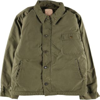 古着 訳あり特価 70年代 米軍実品 A-2 ミリタリー デッキジャケット USA製 X-LARGE(46-48) メンズXL ヴィンテージ /evb004655(ミリタリージャケット)