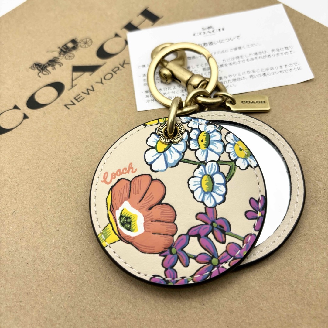 【COACH☆新品】ミラー バッグ チャーム・フローラル プリント！キーホルダー | フリマアプリ ラクマ