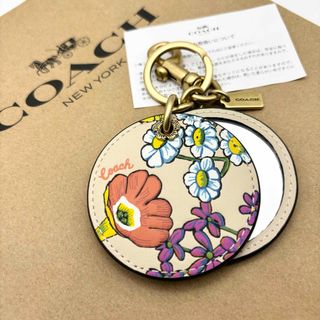 コーチ(COACH)の【COACH☆新品】ミラー バッグ チャーム・フローラル プリント！キーホルダー(キーホルダー)