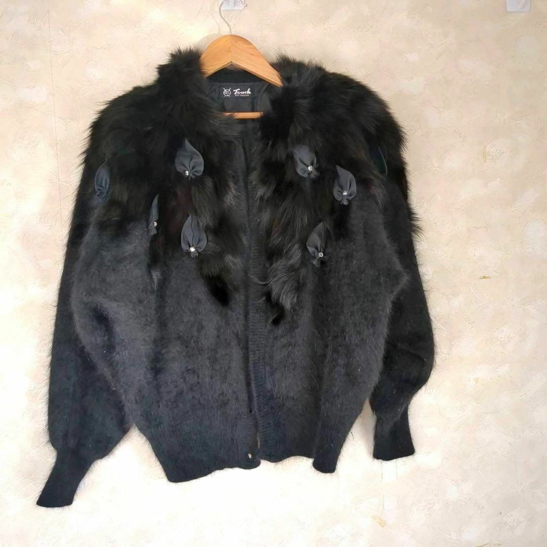 【M相当】Touch   ファーコート　ブラック レディースのジャケット/アウター(毛皮/ファーコート)の商品写真