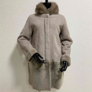 マックスマーラ(Max Mara)の꧁ RES RALiQUE 最高級リアルムートン 2WAYノーカラーコート(ムートンコート)