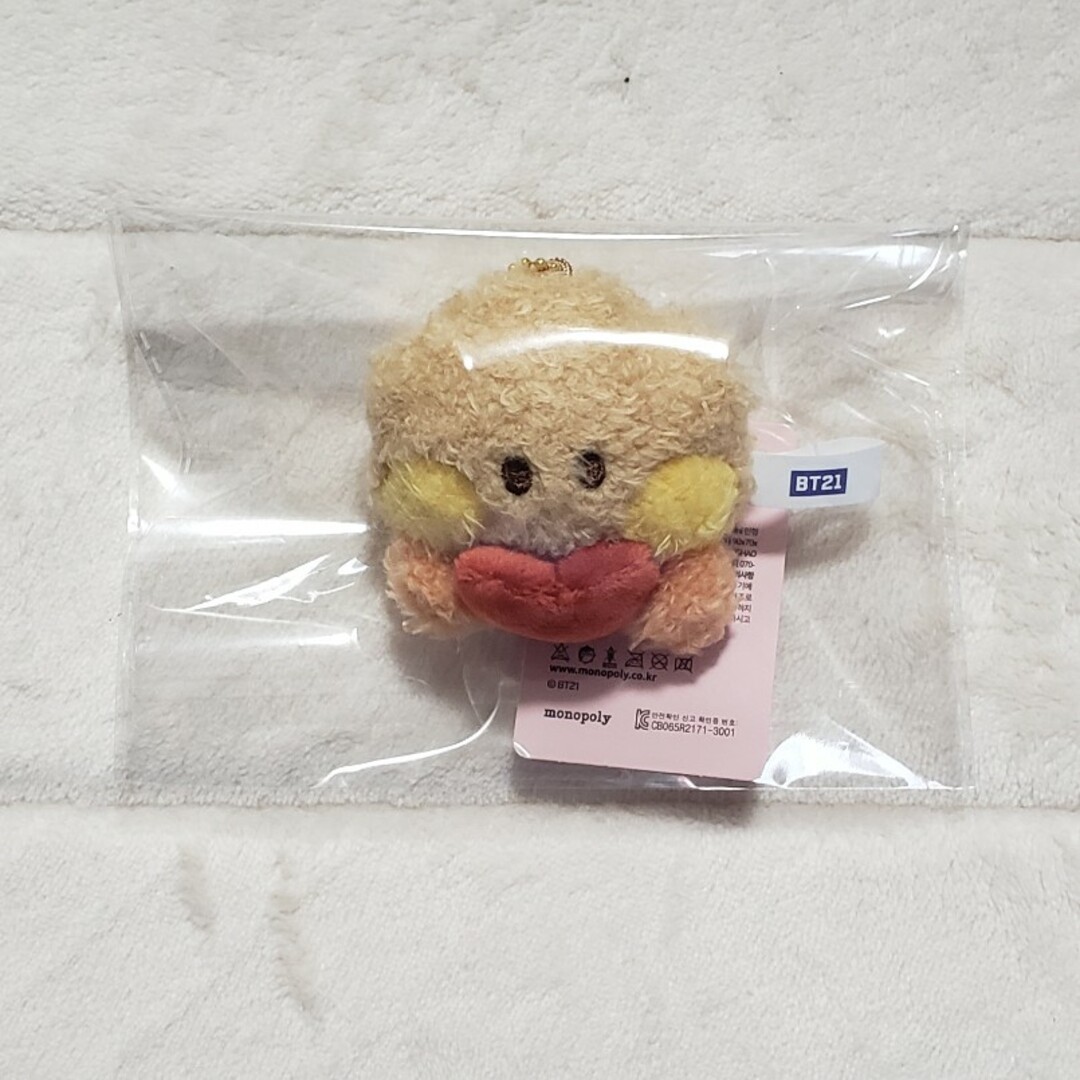 BT21(ビーティーイシビル)のBT21 minini PLUSH ハート キーリング SHOOKY エンタメ/ホビーのおもちゃ/ぬいぐるみ(キャラクターグッズ)の商品写真