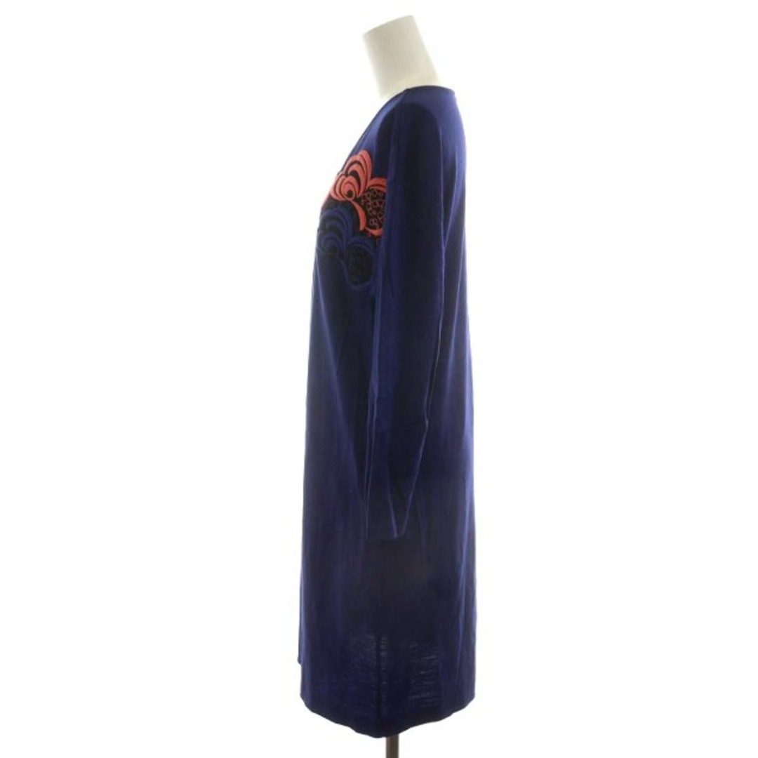 VIVIENNE TAM(ヴィヴィアンタム)のヴィヴィアンタム ワンピース 長袖 ひざ丈 刺繍 0 XS 紫 レディースのワンピース(ひざ丈ワンピース)の商品写真
