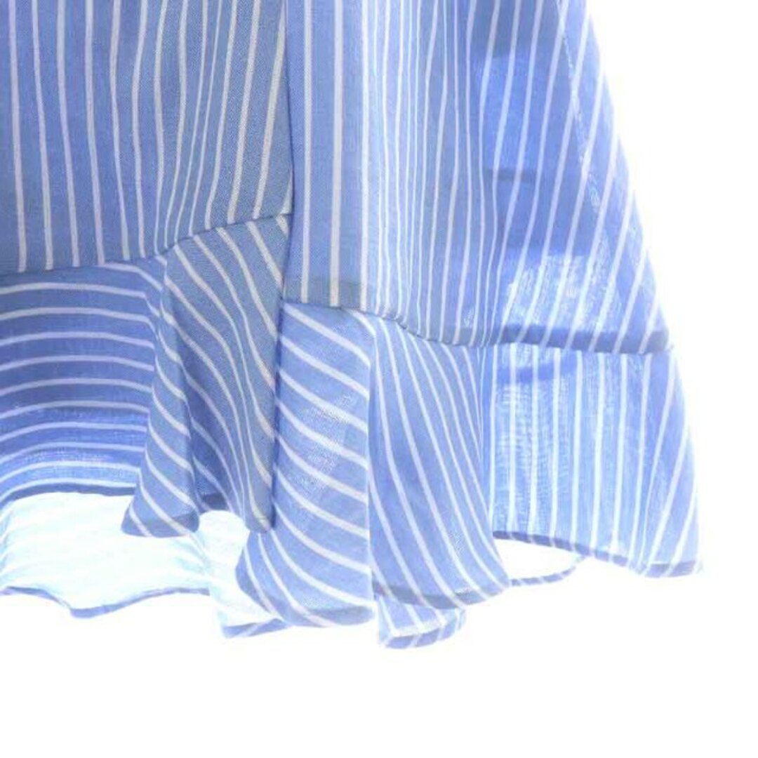 PROPORTION BODY DRESSING(プロポーションボディドレッシング)のプロポーション ボディドレッシング ヘムフレアースカート ひざ丈 2 S 青 白 レディースのスカート(ひざ丈スカート)の商品写真