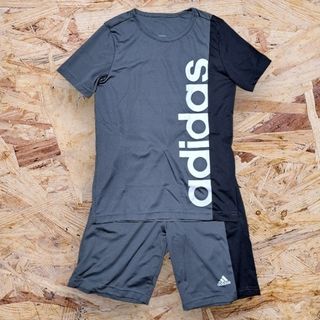 アディダス(adidas)のアディダス　140　セットアップ　半袖　半ズボン　スポーツ　サッカー　バスケ(Tシャツ/カットソー)