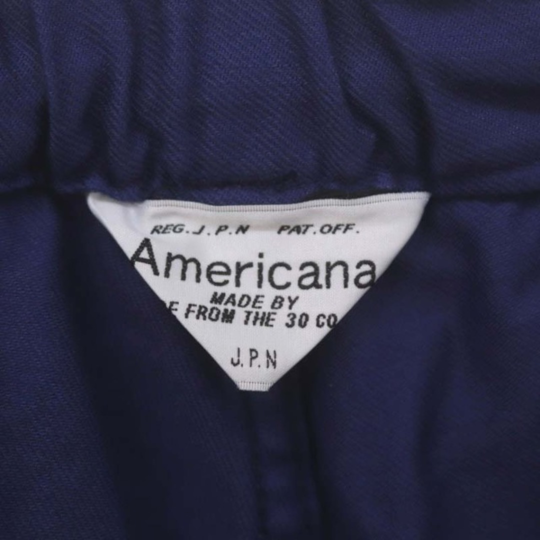 AMERICANA(アメリカーナ)のアメリカーナ ボタンフライ チノパンツ ワイド ストレート S 青 レディースのパンツ(チノパン)の商品写真