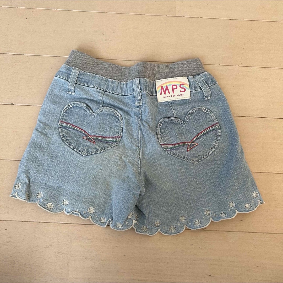 MPS(エムピーエス)の☆★MPS 120cm デニム ショートパンツ★☆ キッズ/ベビー/マタニティのキッズ服女の子用(90cm~)(パンツ/スパッツ)の商品写真