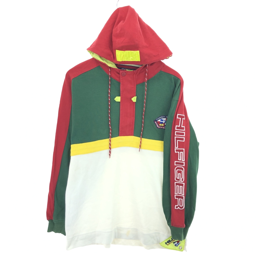 TOMMY HILFIGER(トミーヒルフィガー)の古着 90年代 トミーヒルフィガー TOMMY HILFIGER SAILING GEAR セーリングギア スウェットハーフジップパーカー メンズM ヴィンテージ /eaa414700 メンズのトップス(スウェット)の商品写真