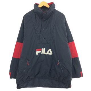 フィラ(FILA)の古着 90年代 フィラ FILA ハーフジップ 中綿ジャケット パファージャケット メンズXL ヴィンテージ /eaa412575(ダウンジャケット)