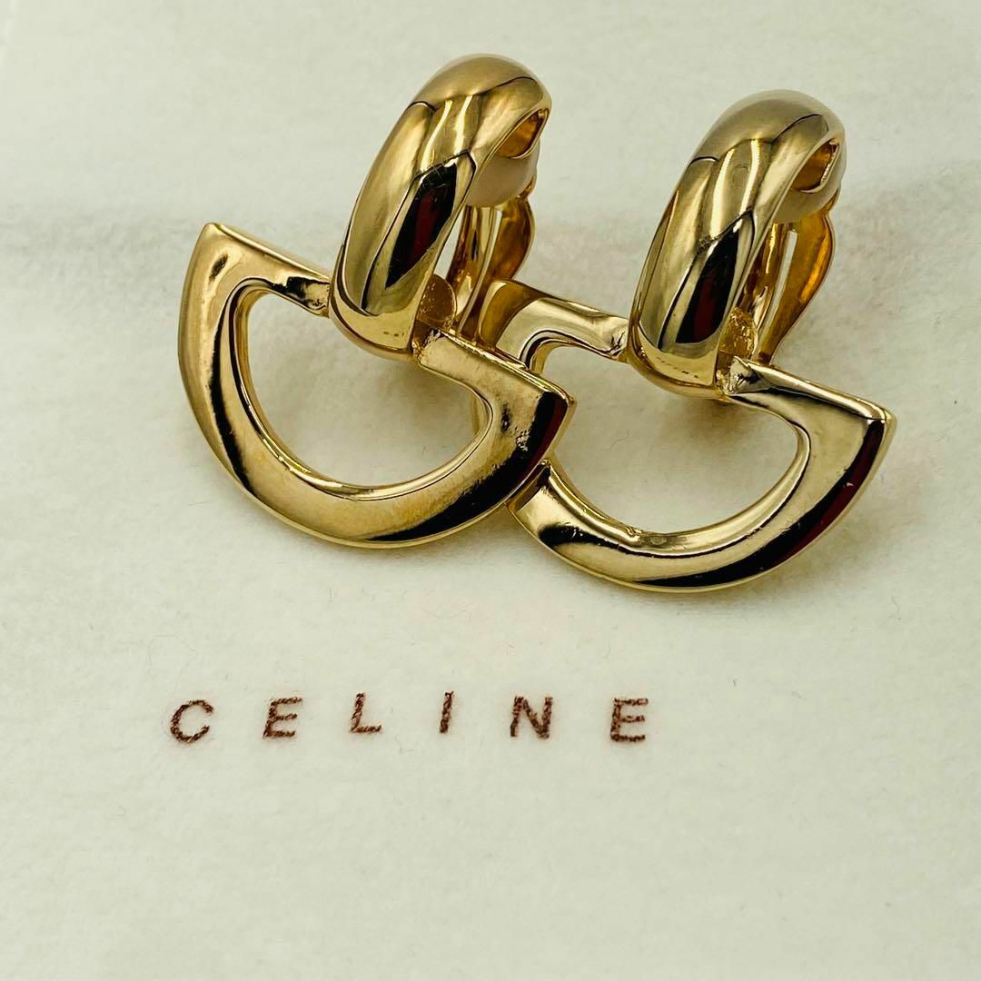 ★CELINE★ イヤリング 半円 ABF ゴールドMercatoPecora