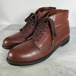 ヴィンテージ(VINTAGE)の【80s】LEHIGH スチールトゥ ワーク ブーツ　6インチ　ブラウン　茶(ブーツ)