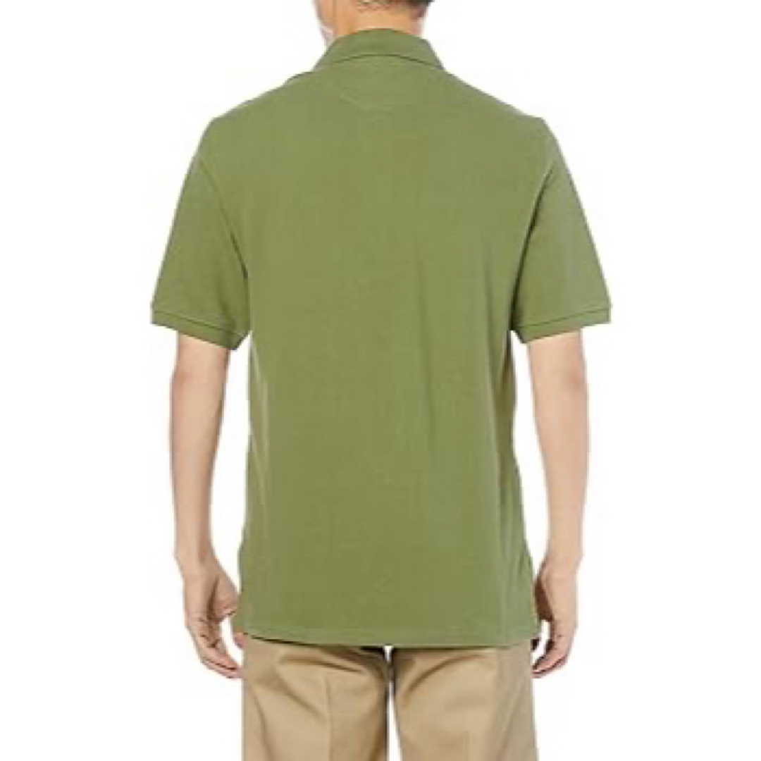 ★ポロシャツ コットンピケ レギュラーフィット 襟 ボタン メンズ S グリーン メンズのトップス(ポロシャツ)の商品写真