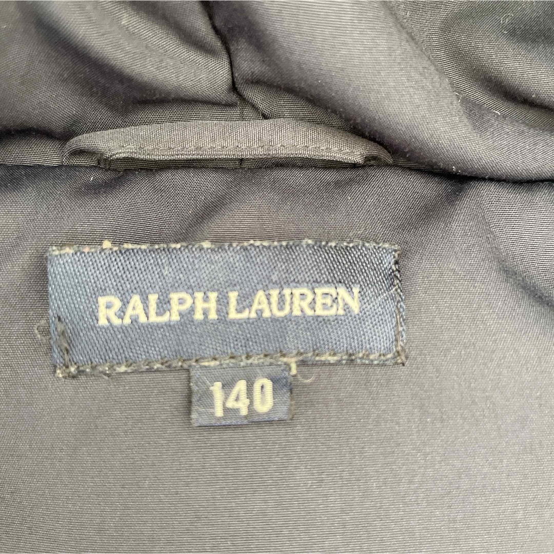 POLO RALPH LAUREN(ポロラルフローレン)のラルフローレン　140 ダウン　女の子　ペプラム　ネイビー　紺色　ポニー刺繍 キッズ/ベビー/マタニティのキッズ服女の子用(90cm~)(ジャケット/上着)の商品写真