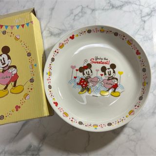 ディズニー(Disney)のにこにこカレー皿　ミッキー&ミニー(キャラクターグッズ)