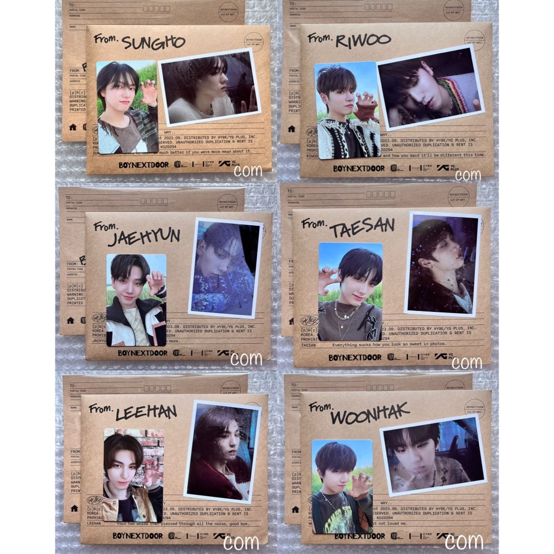 BOYNEXTDOOR - BOYNEXTDOOR WHY letter アルバム トレカ 新品 BOYNEXTDOOR - BOYNEXTDOOR WHY letter アルバム トレカ 新品