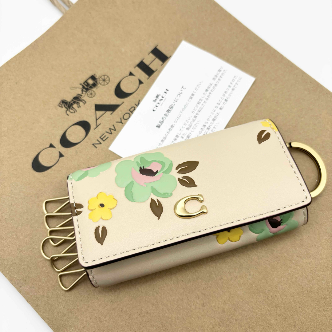 COACH - 【COACH☆新品】 6 リング キー ケース・フローラル プリント