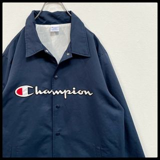 チャンピオン(Champion)のチャンピオン　Champion　スナップボタン　デカロゴ　コーチジャケット　Ｌ(ナイロンジャケット)