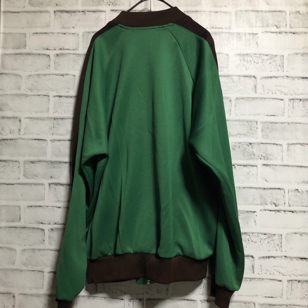 希少80sブラウン×緑⭐️PUMA トラックジャケット vintage L 刺繍