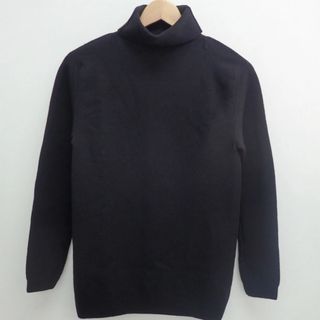 未使用品□20年製 DIOR ディオール オム×ダニエル・アーシャム 023M654AT090 Crack Embroidery Logo Knit 薄手 変形ニット/セーター 紺 L