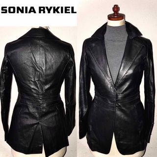 ソニアリキエル SONIA RYKIEL ライダースジャケット ヤギ革 本革